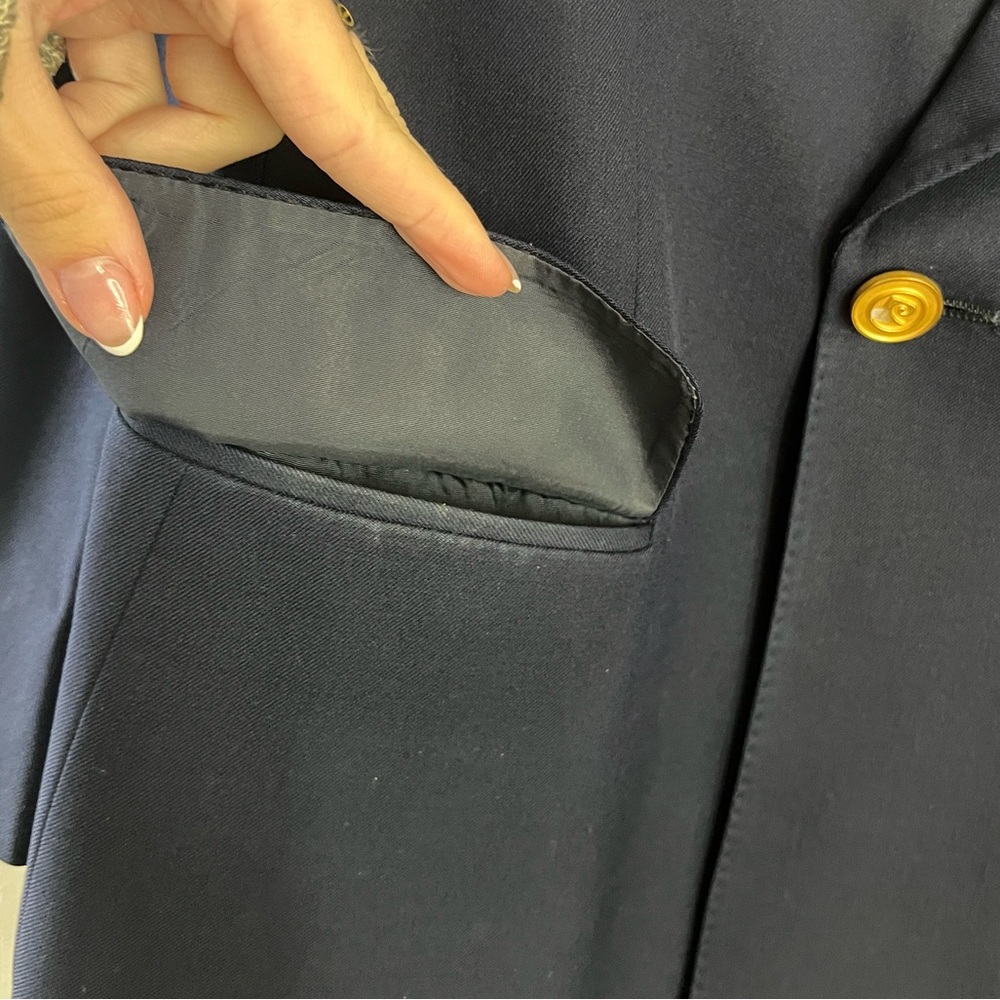 Navy Blue Blazer with gold buttons - Picture 4 of 8